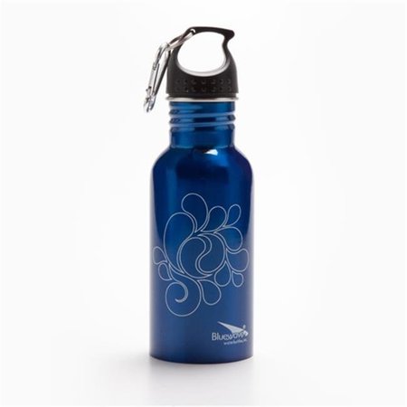 BLUEWAVE LIFESTYLE Bluewave Lifestyle PKSB50B-Blue BPA Free Stainless Steel Droplet Sports Bottle; Navy Blue - 17 oz PKSB50B-Blue